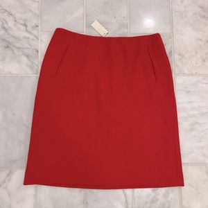 Talbots Red Wool Skirt
